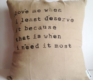 Love Me Quote Pillow diy