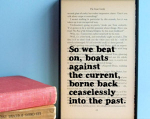 The Great Gatsby Book Pages The great gatsby quote 'so we