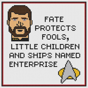 Star TrekThe Next Generation Riker quote counted by CapesAndCrafts, £ ...