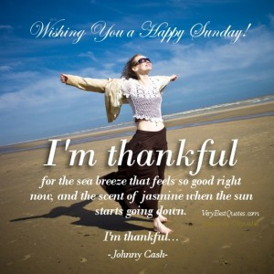 Happy Sunday Morning quotes – I’m thankful for the sea breeze that ...