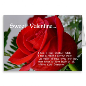 Sweet Valentine-Red Rose+Quote Cards