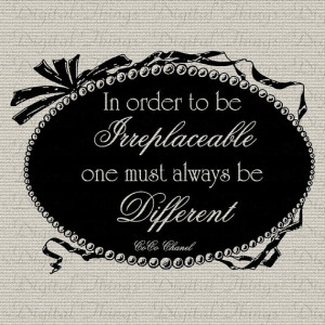 CoCo Chanel Quote French Quote Pearls Typography Wall Decor Art ...