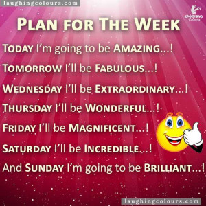 PLAN FOR THE WEEK | Motivational
