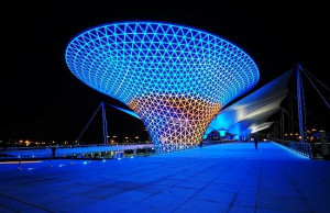 Beautiful Night Scene of the Shanghai World Expo Park [Photo: Zhenyu ...