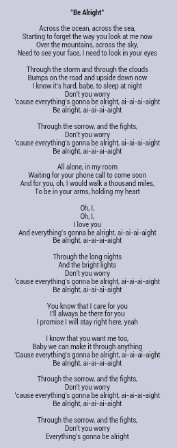 Be Alright Lyrics by Justin Bieber