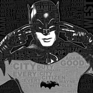 TV Batman Adam West and Quotes Giclee Print
