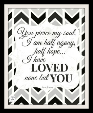 Jane Austen Persuasion Book Quote 8x10 Typography Poster Print