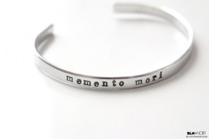 Memento Mori Bracelet Bangle Word Quote Stamped Engrave Death ...