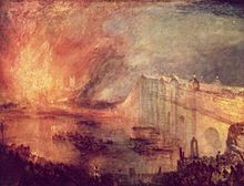 William Turner:Der Brand der Houses of Parliament . Öl auf Leinwand ...