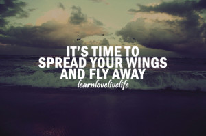 It's Time To spread Your Wings and fly away
