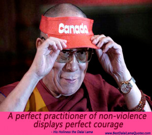 perfect practitioner of non-violence displays perfect courage