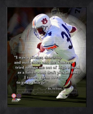 Bo Jackson Auburn Tigers Pro Quotes Framed 8x10 Photo at Amazon.com