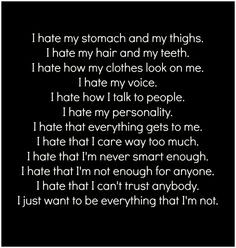 Sad Insecurity Quotes, Quotes About Lonely, Quotes About Hating Myself ...