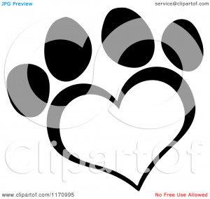 Cartoon Dog Paw Black And...