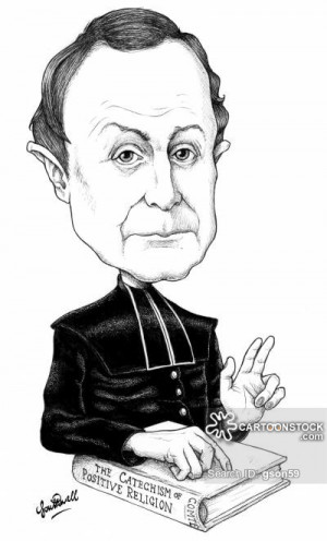 caricatures-auguste_comte-positivism-philosophy-france-isidore_auguste ...