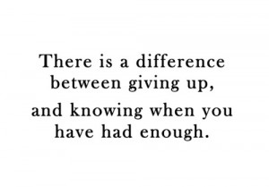 quotes about giving up