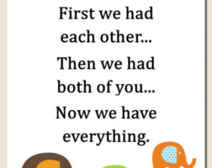 Twin Quotes Boy And Girl Kids wall art, baby boy