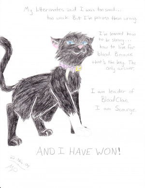 Kitten Scourge. I took the quote (and the pose, for that matter) from ...