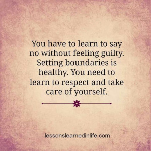 Say NO without feeling Guilty