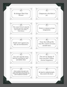 ... of Pep Talks (printable pep talk cards you can keep in your purse