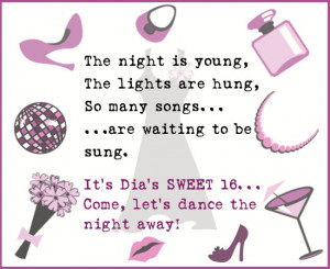 Sweet Sixteen Invitation Wording