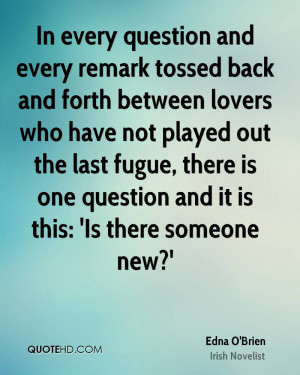 In every question and every remark tossed back and forth between ...