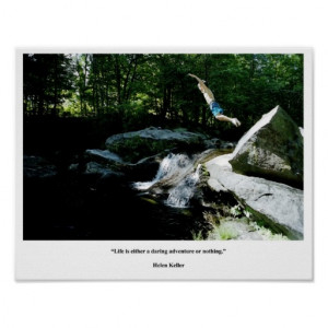 Leap of Faith Helen Keller Quote Poster