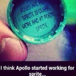 - LOL Apollo... #apolloisawsome #sprite #haikus #poems #pjo #quotes ...