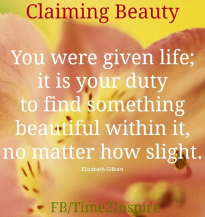 Beauty quote via 