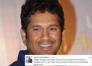 Sachin Tendulkar : Gagan Narang, you make us proud by winning the ...