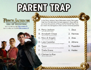 Percy Jackson: Sea of Monsters #Giveaway & Activity Sheets # ...