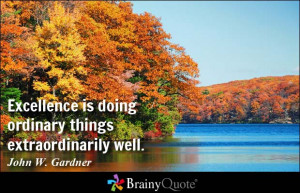Excellence is doing ordinary things extraordinarily well. - John W ...