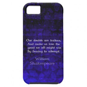 William Shakespeare Inspirational Courage Quote iPhone 5 Case