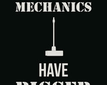 Diesel Mechanics Have Bigger Tools Funny Sign With Velcro Magnet ...