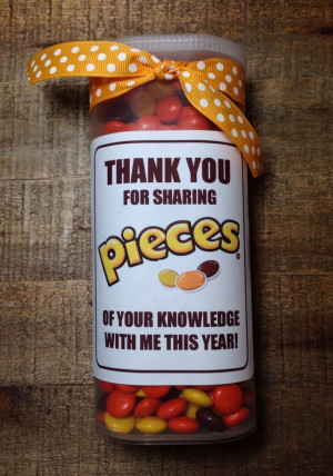 Gift - Reese's Pieces in a Crystal Light container... 