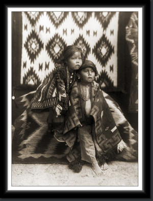 Navajo Children - Siblings taken in 1915