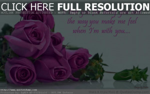 Friendship Quotes Purple Rose Flowers With Popular Quote About Love ...