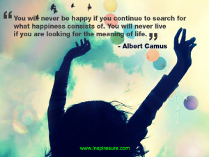 Albert Camus inspirational quote about life and happiness