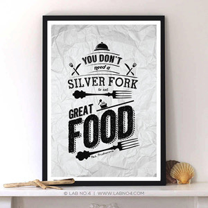 Michael Pollan Food Quotes Typography Food Court Wall Decor Print ...