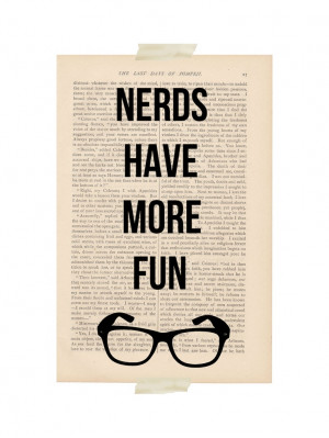 funny quote dictionary art page NERDS Have MORE FUN print - vintage ...