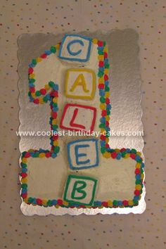 Homemade 1st Birthday Cake: When my son turned 1 year old, I wanted to ...