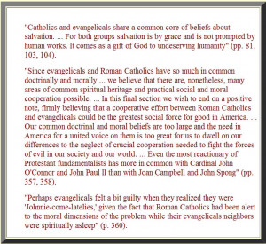 These quotes clearly mirror the efforts of the Second Vatican Council