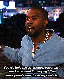 This is classic, quintessential Kanye right here. He could have said ...