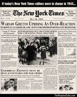 NEW YORK TIMES 1943: Zionists War Crimes.