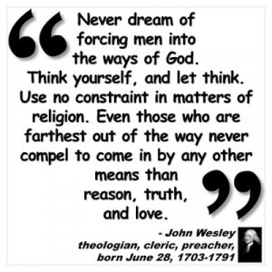 CafePress > Wall Art > Posters > Wesley Religion Quote Poster