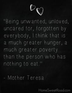 Mother Teresa quote that really inspires me to help the homeless in ...