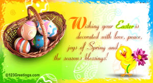 Wishing all of you a very Happy Easter in advance!!! May the blessings ...