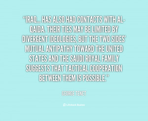 quote George Tenet iraq has also had contacts with al qaida 139620 1