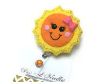 ... Id Badge Reels - Sunshine ID Badge Reel - Nurse Gifts - Sunshine Badge