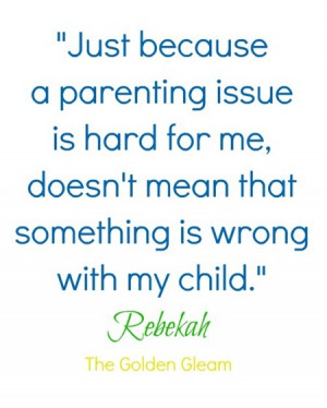 Parenting Quote from Rebekah